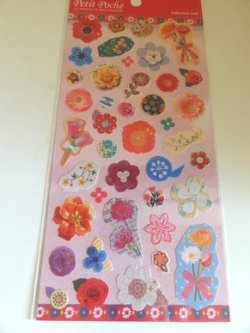 画像1: プティポッシュコレクションシール　フラワー