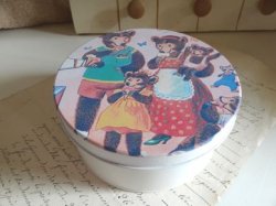 画像1: ブリキボックスラウンドL　ベアー