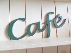画像1: カフェサインプレート　Sグリーン