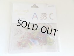 画像1: クーリアシール　もじもじステッカー　刺繍アルファベット