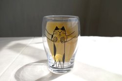 画像1: デコレ　ハッピーキャットデイ　意外と長い猫のグラス　ハチワレ