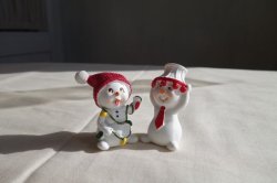 画像1: クリスマス　ハッピーフレンズミニキュートスノーマン　２種セットD