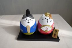 画像1: デコレ　コンコンブル  節句飾り　猫雛セット