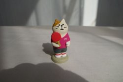 画像1: デコレ　コンコンブル　アスリート猫　卓球猫