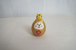 画像1: デコレ　コンコンブル　開運カラー猫だるま　金