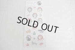 画像1: ペーパーシール　クリスマス　猫リース