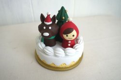 画像1: デコレ　オトギッコクリスマス　赤ずきんマスコット　デコレーションケーキ