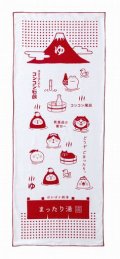 デコレ コンコンブル　まったり湯　てぬぐいタオル　紅
