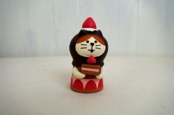画像1: デコレ　コンコンブル　ねこずきん　チョコケーキ