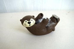 画像1: デコレ　KAWAUSO CAFE　持ちますテープカッター　チョコ