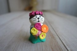 画像1: デコレ　コンコンブル　フラワーにゃんこ　お祝いの花束