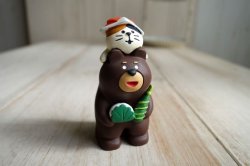 画像1: デコレ　コンコンブル　熊とおんぶ子猫