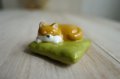 デコレ　お昼寝箸置き　シバ