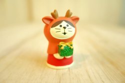 画像1: デコレ コンコンブル　ねこずきん　トナカイ