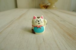 画像1: デコレ　コンコンブル　豆福マスコット　招き猫　ぶち