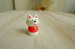 画像1: デコレ　コンコンブル　豆福マスコット　白狐