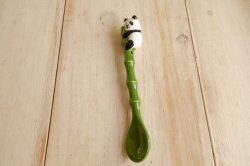画像1: デコレ　パンダラケ　パンダスプーン　よじよじ　竹