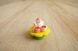画像1: デコレ　オトギッコ　ミニミニオブジェ　フラワーティーセット