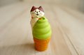デコレ　コンコンブル　ちびねこ抹茶ソフト