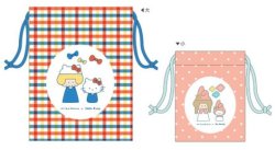 画像1: mizutama×sanrio　巾着2個セット　キティ・マイメロ