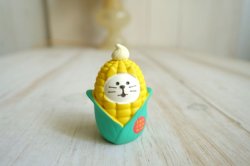 画像1: デコレ　コンコンブル　おやさい猫だるま　とうもろこし
