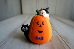 画像1: デコレ　コンコンブル　かぼちゃといたずら子猫