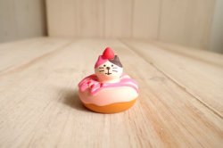 画像1: デコレ　コンコンブル　ひょっこりにゃんドーナツ　いちご