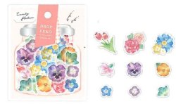 画像1: クラックス　ドロップペコステッカー　フラワー