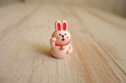 画像1: デコレ　コンコンブル　福招き　うさぎ