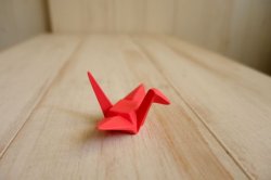 画像1: デコレ　コンコンブル　折り鶴台座　赤