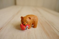 画像1: デコレ　コンコンブル　福運び木彫熊
