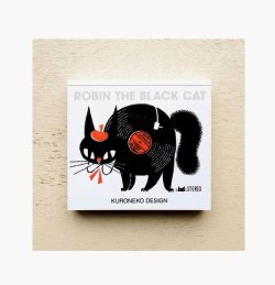 画像1: ブロックメモ　黒ねこ意匠　ROBIN THE BLACK CAT