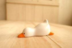画像1: デコレ　ぽちゃひる　あひる箸置き