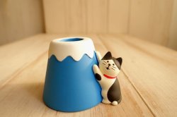 画像1: デコレ　コンコンブル　富士でつめとぎペンスタンド　はちわれ猫