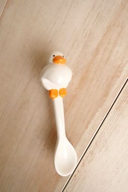 画像1: デコレ　ぽちゃひる　あひるスプーン