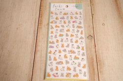 画像1: プチフワステッカー　ウサギ