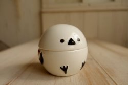 画像1: デコレ　ニホンノコトリ　ことり小物入れ　シマエナガ