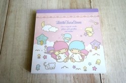 画像1: スクエアメモ　リトルツインスターズ　ピンク