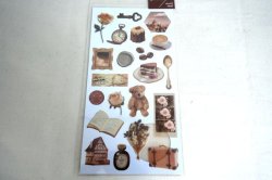 画像1: シアーフォトモチーフシール　ブラウン