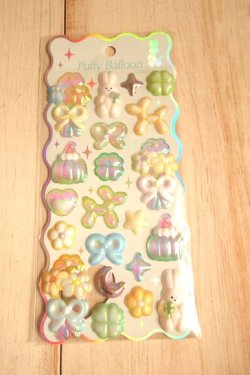 画像1: クーリア　パフィーバルーンステッカー　グリーン