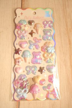 画像1: クーリア　パフィーバルーンステッカー　パステル