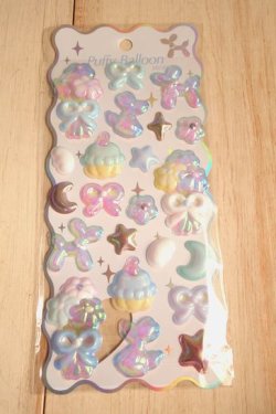 画像1: クーリア　パフィーバルーンステッカー　ブルー