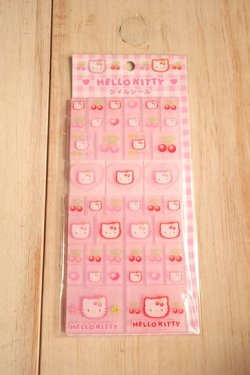 画像1: ハローキティ90's　タイルシール　チェリー