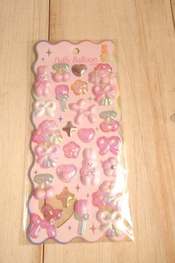 画像1: クーリア　パフィーバルーンステッカー　ピンク