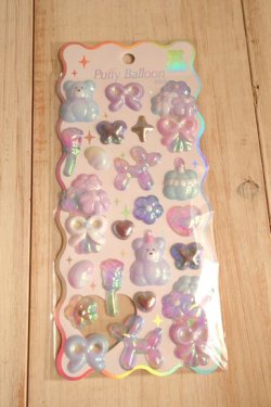 画像1: クーリア　パフィーバルーンステッカー　オーロラ