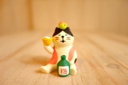 画像1: デコレ　コンコンブル　梅酒で乾杯猫