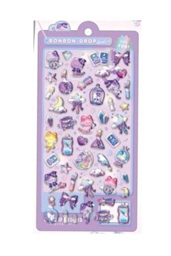 画像1: ボンボンドロップシール　まじょねこボンボン