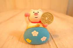 画像1: デコレ　コンコンブル　ひょっこり金運がま口　招きぶた