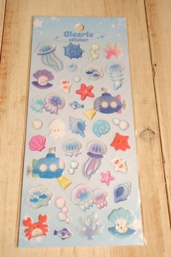画像1: クリアリーステッカー　marine
