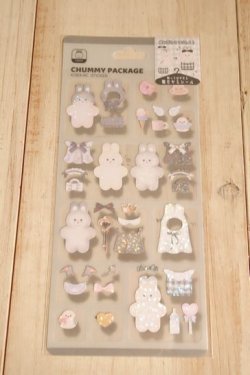 画像1: チャーミーパッケージステッカー　シュガーグレー